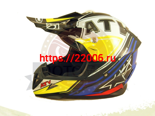 Шлем кроссовый YM-915 "YAMAPA", бело-синий, бело-красный, черно-желтый, размер M фото 2 Шлем кроссовый YM-915 "YAMAPA", бело-синий, бело-красный, черно-желтый, размер M фото 2