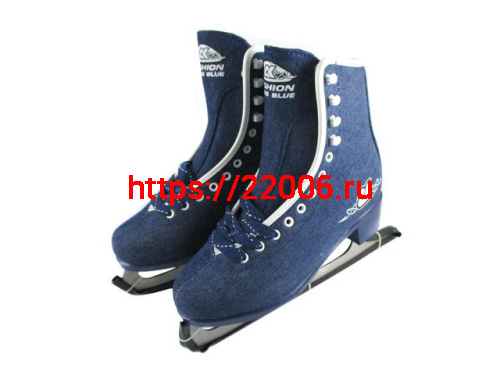 Коньки женские фигурные FASHION Blue JEANS 32 размер 50144