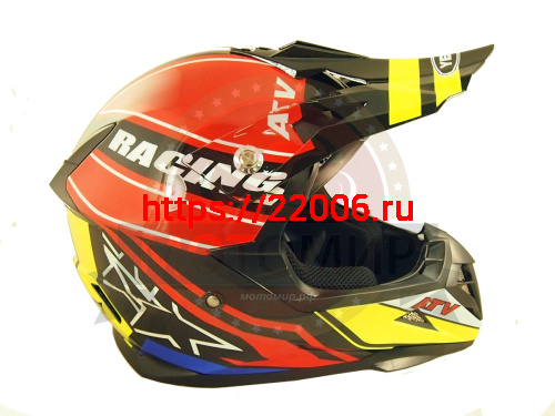 Шлем кроссовый YM-915 "YAMAPA", бело-синий, бело-красный, черно-желтый, размер M фото 4 Шлем кроссовый YM-915 "YAMAPA", бело-синий, бело-красный, черно-желтый, размер M фото 4