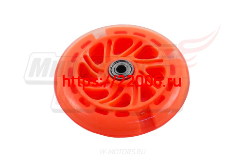 Колеса для самокатов 120*20мм (PU, цвета: синий, розовый, оранжевый, зеленый) (пара) фото 4