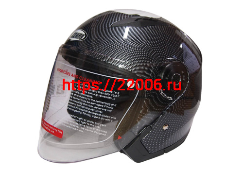 Шлем открытый 3/4 COBRA JK513, серый карбон(1), размеры L