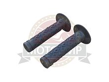 Грипсы для велосипеда 130мм, резина, с упором, черные (пришли как 39075)