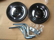 Колеса боковые для детского велосипеда 20" металлические (2 колеса +2 кронштена, крепеж) (ETW-2)