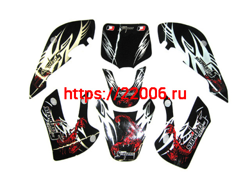 Комплект наклеек на кроссовый мотоцикл KIX SCORPION