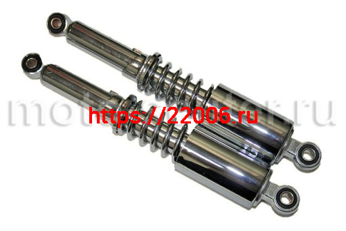 Амортизатор 360мм задний мопед 139 FMB d12 d10 хром Амортизатор 360мм задний мопед 139 FMB d12 d10 хром