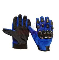 Перчатки с пальцами "SPORT" с защитой синие