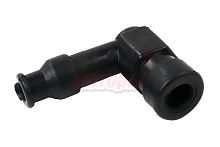 Колпачок высоковольтный силикон Delta, Alpha (угол 90 градусов) ЧЕРНЫЙ