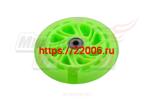 Колеса для самокатов 120*20мм (PU, цвета: синий, розовый, оранжевый, зеленый) (пара) фото 3